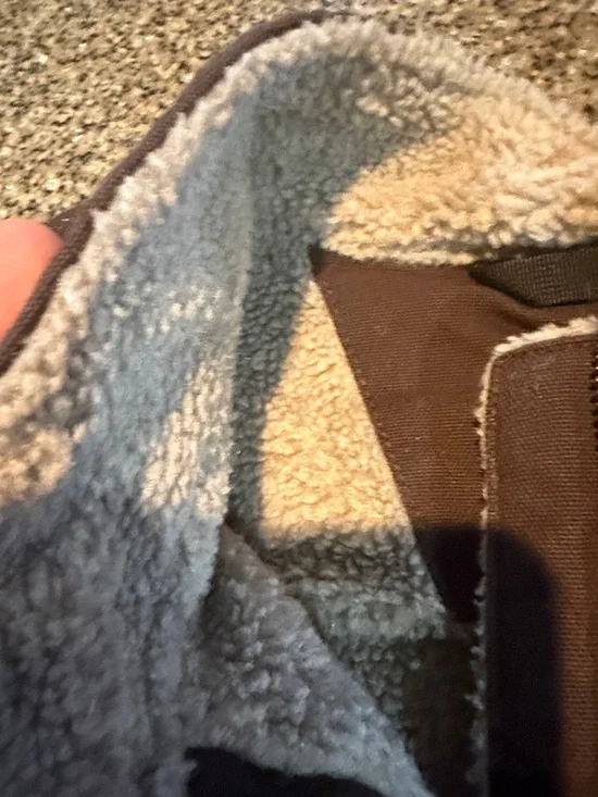 Carhartt Brown Sherpa Collar Work Vest - Picture 3 of 5